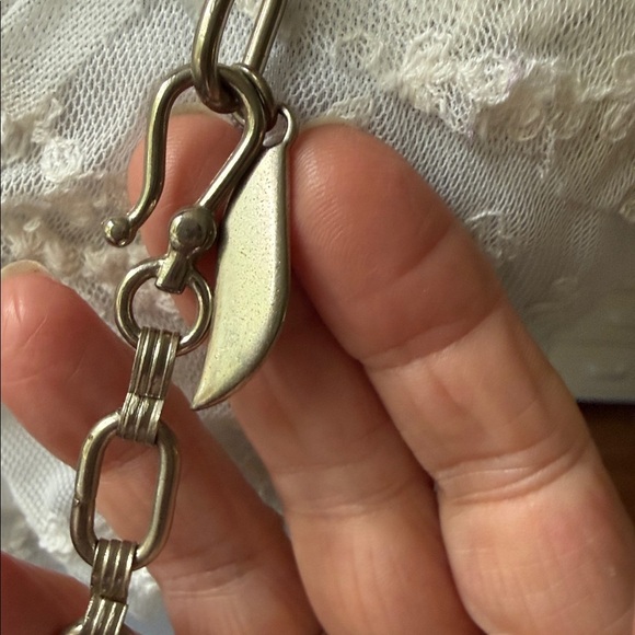 Vintage Silver Tone Chunky Link Chain Long Necklace - Picture 6 of 7